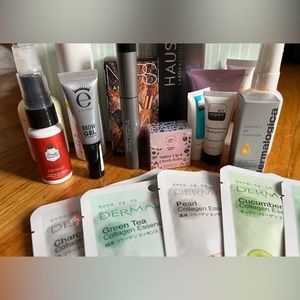 Hair, makeup and skincare sampler